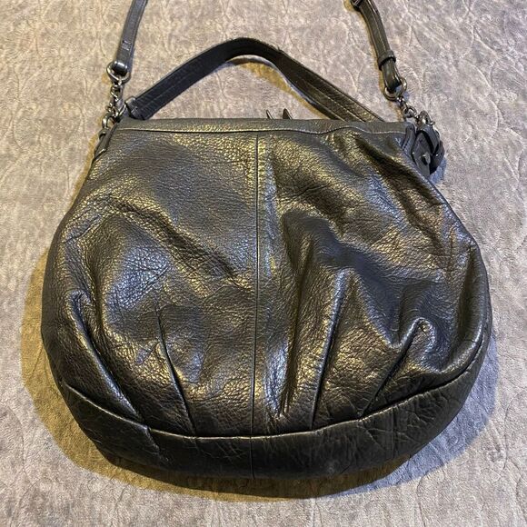 Margot NYhe Adelle Foldover Handbag in Soft Leather Black Boho - Picture 9 of 10